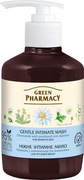Мило рідке для інтимної гігієни Green Pharmacy Ромашка для чутливої шкіри, 370 мл