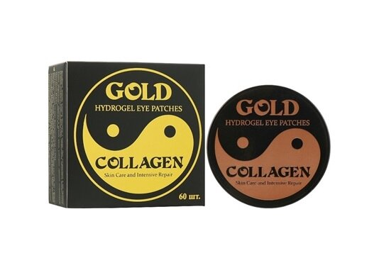 Патчі під очі гідрогелеві Hebei Gold Hydrogel Eye Patches Collagen з колагеном та біо-золотом, 60 шт