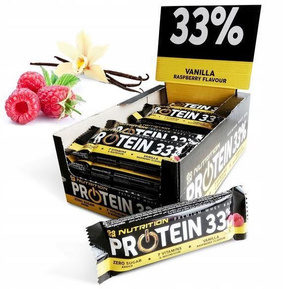 Батончик Go On Nutrition Protein 33% ваніль-малина 25 штук по 50 г
