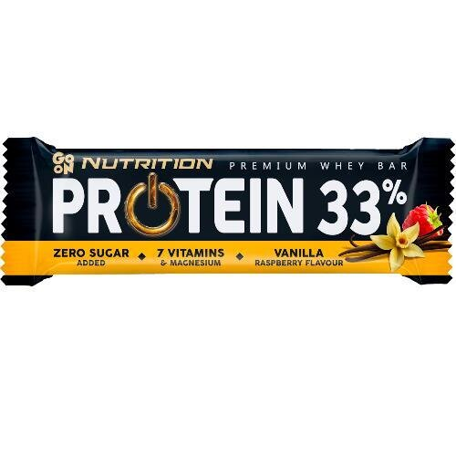 Батончик Go On Nutrition Protein 33% ваніль-малина 25 штук по 50 г