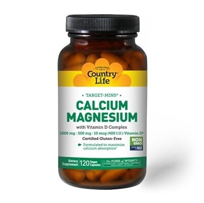 Кальцій, Магній з вітаміном Д Country Life Calcium Magnesium, з вітаміном D капсули №120
