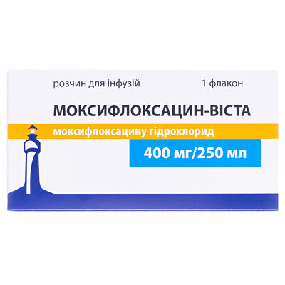 Моксифлоксацин-Віста розчин д/інф. 400 мг/250 мл по 250 мл у флак.