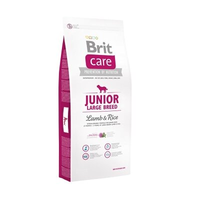 Корм сухий для цуценят і молодих собак великих порід Brit Care Junior Large Breed Lamb & Rice, 3 кг