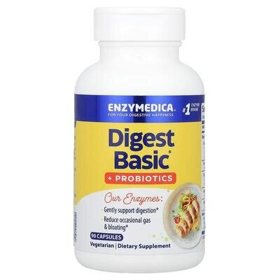 Ферменти і пробіотики Enzymedica Digest Basic + Probiotics, 90 капсул