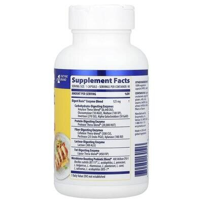 Ферменти і пробіотики Enzymedica Digest Basic + Probiotics, 90 капсул