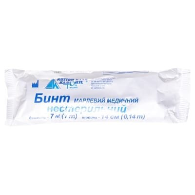 Бинт марлевий нестерильний Кампус медичний 7 м х 14 см
