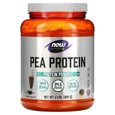 Гороховий протеїн Now Pea Protein вершковий шоколад, 907 г