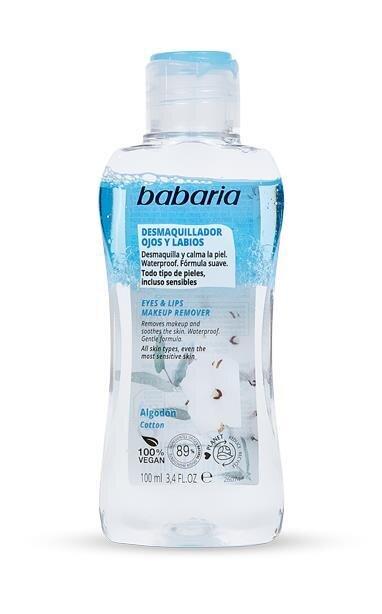 Засіб для зняття макіяжу з очей та губ Babaria Biphasic make-up remover Бавовна, 100 мл
