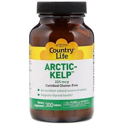 Ламінарія норвезька Country Life Arctic Kelp 225 мкг, 300 таблеток