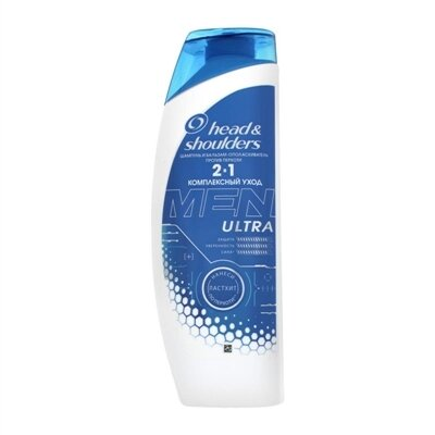 Шампунь і бальзам-ополіскувач Head & Shoulders 2 в 1 Men Ultra Комплексний догляд проти лупи, 360 мл