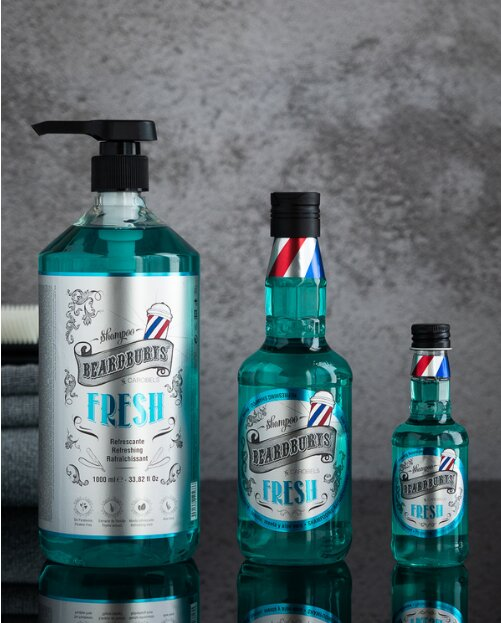 Шампунь Beardburys Fresh для волосся освіжаючий з екстрактом ментолу, 330 мл
