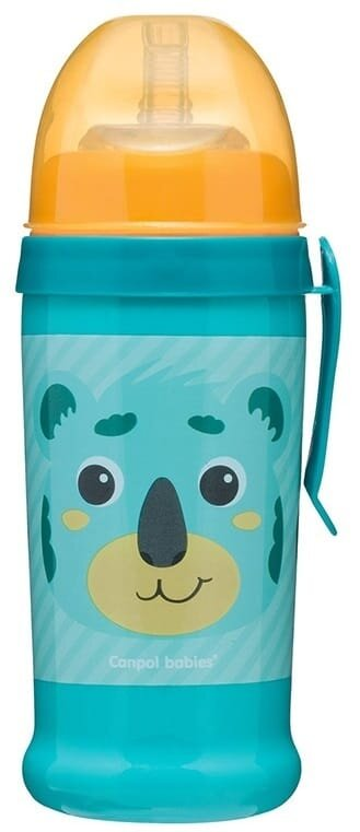 Поїльник Canpol babies Hello Little Коала 56/510_tur з силіконовою насадкою, бірюзовий, 350 мл