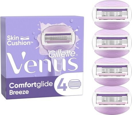 Картриджі змінні для гоління (леза) Venus 3 ComfortGlide Breeze, 4 шт