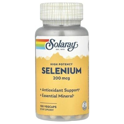 Селен Solaray Selenium 200 мкг, 100 вегетаріанських капсул