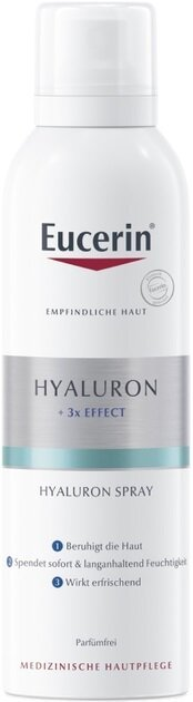 Спрей Eucerin Hyaluron + 3x Effect зволожуючий з гіалуроном для чутливої шкіри (66857), 150 мл