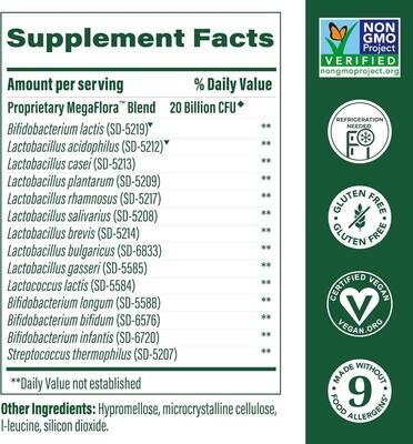 Пробіотик MegaFood MegaFlora 20 млрд КУО, 30 капсул