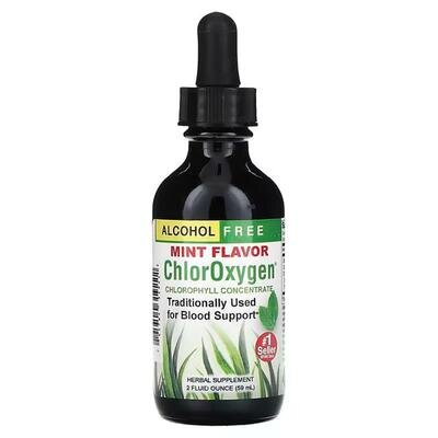 Концентрат хлорофілу Herbs Etc ChlorOxygen зі смаком м'яти без спирту, 59 мл