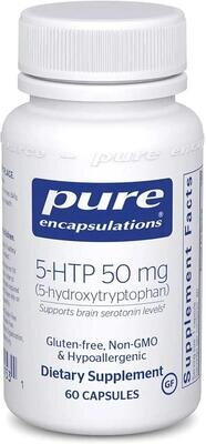 5-HTP Pure Encapsulations 5-HTP (5-гідрокситриптофан) 50 мг, 60 капсул