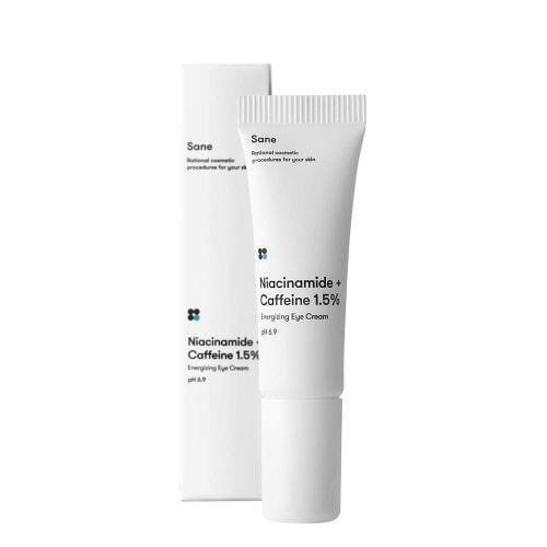 Крем для контуру очей Sane Niacinamide + Caffeine 1,5% від темних кіл і набряків з кофеїном, 10 мл