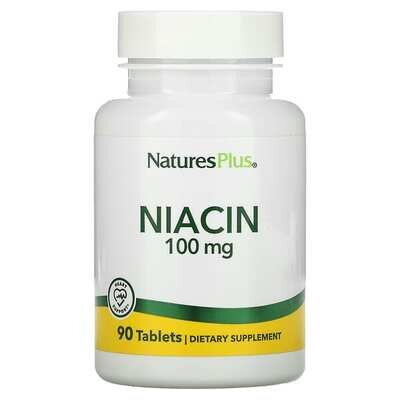 Ніацин Nature's Plus Niacin 100 мг, 90 таблеток