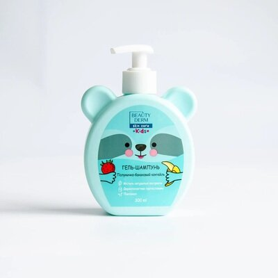 Гель-шампунь для купання Beauty Derm Kids дитячий 2 в 1 з полунично-банановим ароматом, 300 мл