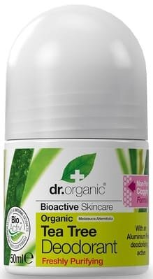 Дезодорант кульковий Dr.Organic з екстрактом чайного дерева, 50 мл