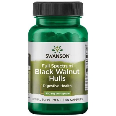 Чорний горіх Swanson Black Walnut Hulls капсули по 500 мг №60