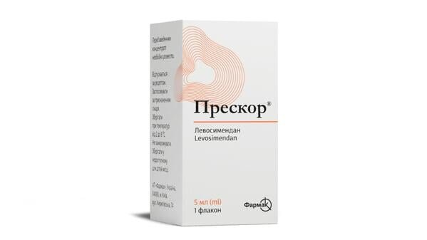 Прескор концентрат д/приг. р-ну д/інф. 2.5 мг/мл по 5 мл №1 у флак.