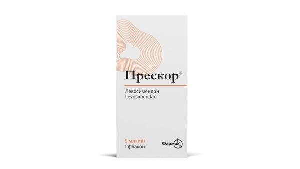 Прескор концентрат д/приг. р-ну д/інф. 2.5 мг/мл по 5 мл №1 у флак.