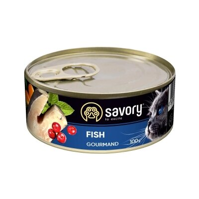 Корм вологий для котів Savory 30631 з рибою, 100 г