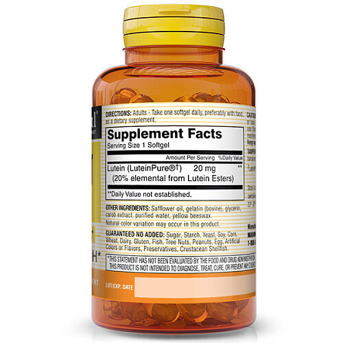 Лютеїн Mason Natural Lutein 20, 30 гелевих капсул