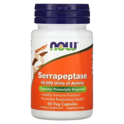 Серрапептаза NOW Serrapeptase вег. капсули №60