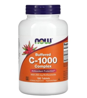 Вітамін С комплекс NOW C-1000 Complex таблетки №180