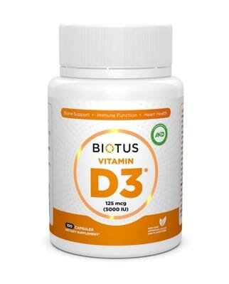 Вітамін D3 Biotus Vitamin D3 капсули по 5000 МО №100
