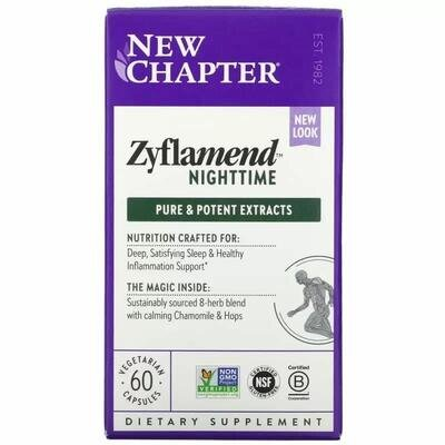 Здоровий сон New Chapter Zyflamend Nighttime, 60 капсул