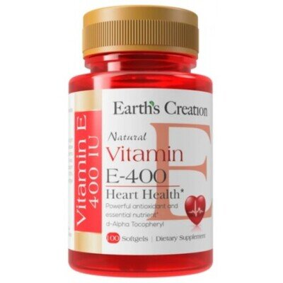 Вітамін Е-400 IU D-Alpha Earth's Creation Vitamin E-400 IU D-Alpha, 100 гелевих капсул