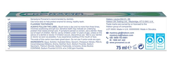 Зубна паста Sensodyne Pronamel Щоденний захист, 75 мл