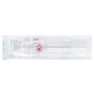 Канюля внутрішньовенна B.Braun Vasofix Braunule 20G x 1 1/4" 61 мл/хв, (1,1 x 33 мм) рожева, 1 штука