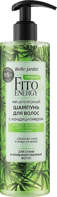 Шампунь-кондиціонер міцелярний Belle Jardin Fito Energy Коноплі для сухого та комбінованого волосся, 400 мл