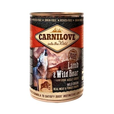Корм вологий для собак Carnilove Dog LAMB & WILD BOAR з ягням і кабаном, 400 г