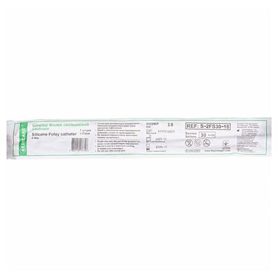 Катетер урологічний Medicare Silicone Foley Catheter 2-Way тип Фолея силіконовий 18 Fr, червоний, 2-ходовий, 1 штука