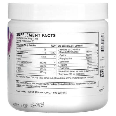 Комплекс амінокислот Thorne Research Amino Complex смак ягід, 228 г
