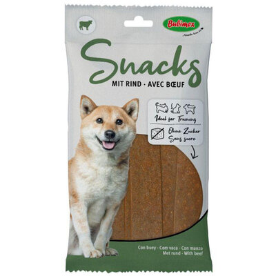 Ласощі жувальні Bubimex Chewing Strips Beef з яловичиною для собак, 120 г