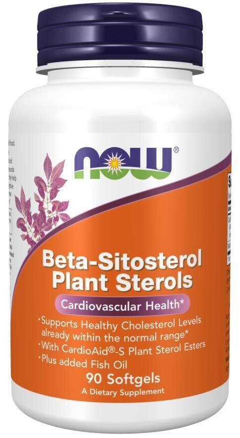 Бета-сітостерол рослинні стероли NOW Beta-Sitosterol Plant Sterols м'які капсули №90