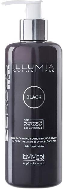 Маска для волосся Emmebi Italia Illumia Color Mask Black сяюча тонуюча Чорна, 300 мл