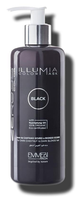 Маска для волосся Emmebi Italia Illumia Color Mask Black сяюча тонуюча Чорна, 300 мл