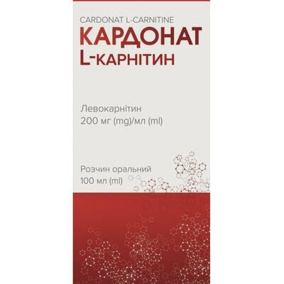Кардонат L-карнітин розчин ор. 200 мг/мл по 100 мл у конт.
