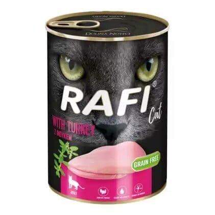 Корм вологий для котів Dolina Noteci Rafi Cat Adult з індичкою, 400 г
