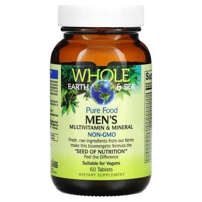 Вітаміни та мінерали для чоловіків Natural Factors Whole Earth & Sea Men's Multivitamin & Mineral, 60 таблеток