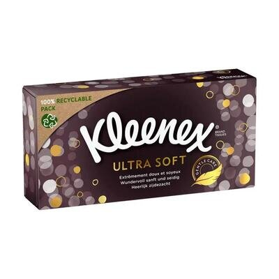 Серветки косметичні Kleenex Ultra Soft тришарові в коробці, 72 шт